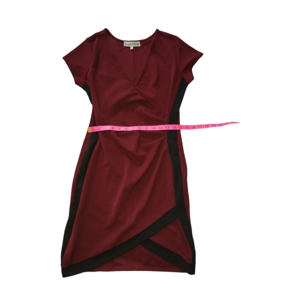 Burgundy Ruched Side Mini Dress - Picture 7 of 8